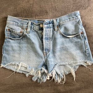 Levi’s 501 Denim Jean Shorts with Button Fly